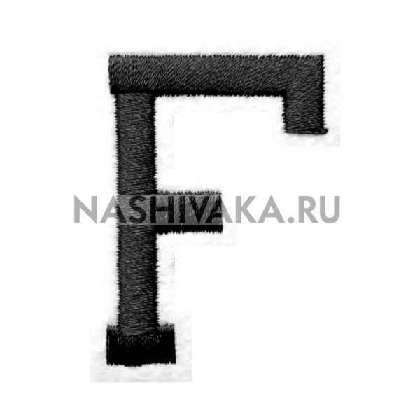 Нашивка Буква "F" (200201), 50х40мм