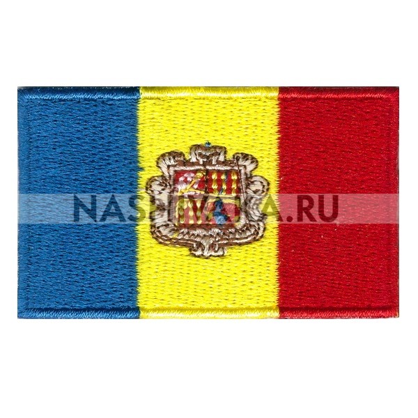 Нашивка Флаг Андорры (202111), 37х61мм