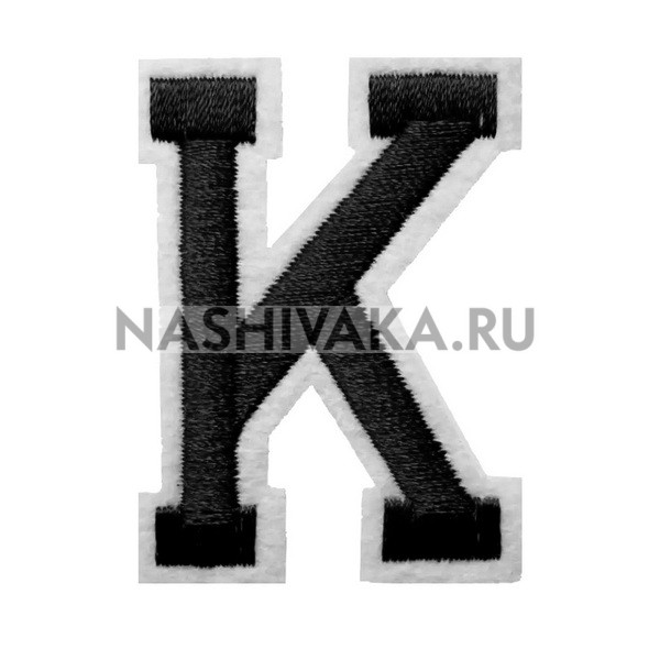 Нашивка Буква "K" (200206), 50х40мм