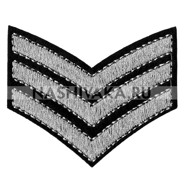 Нашивка Знак отличия серебро (200992), 55х65мм