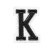 Нашивка Буква "K" (202295), 45х32мм