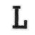 Нашивка Буква "L" (202296), 45х32мм