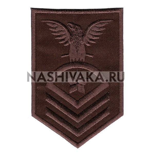 Нашивка Знак отличия, коричневая (202398), 95х64мм