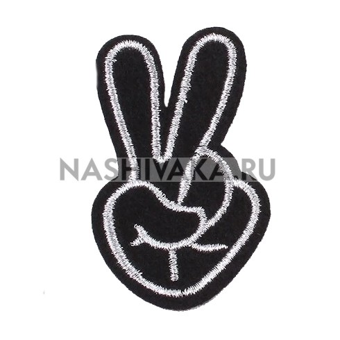 Нашивка Символ "Виктория" черный (201931), 65х40мм