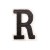 Нашивка Буква "R" (202302), 45х32мм