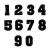 Нашивка Цифра "2" черная (201004), 37х25мм