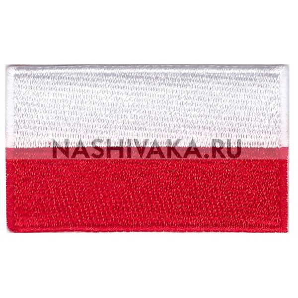 Нашивка Флаг Польши, Индонезии, Монако (201109), 38х64мм
