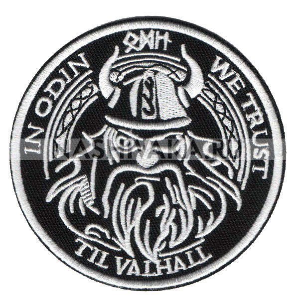 Нашивка Викинг In Odin We Trust Til Valhall (200497), 75х75мм