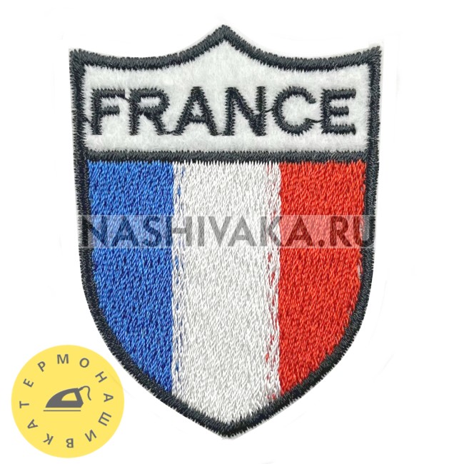 Нашивка Флаг Франции - France (202786), 60х45мм
