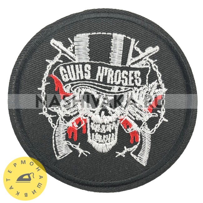 Нашивка Guns n Roses (215500), 80х80мм