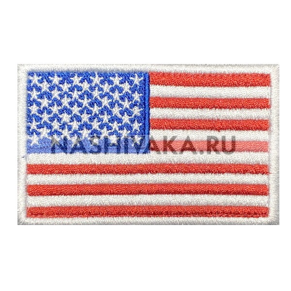 Нашивка Флаг США на липучке (201946), 50х80мм