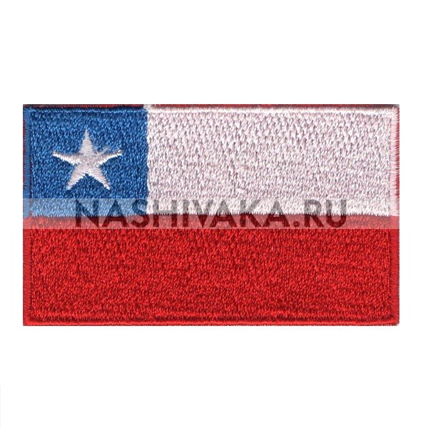 Нашивка Флаг Чили (202716), 38х64мм
