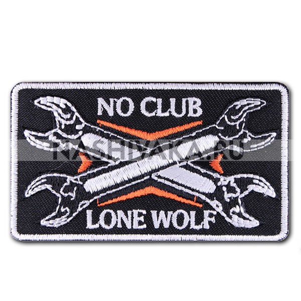 Нашивка No Club Lone Wolf (200234), 45х80мм