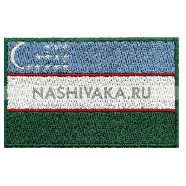 Нашивка Флаг Узбекистана (215248), 50х80мм