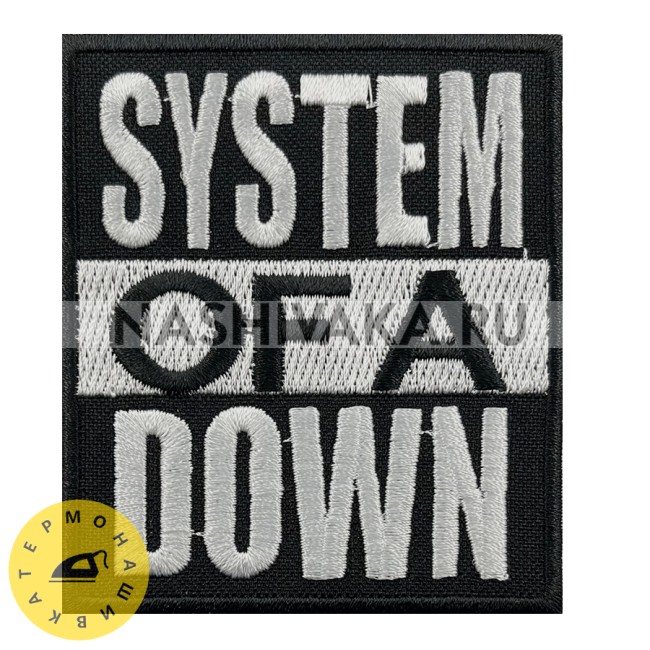 Нашивка System Of A Down (200032), 80х70мм