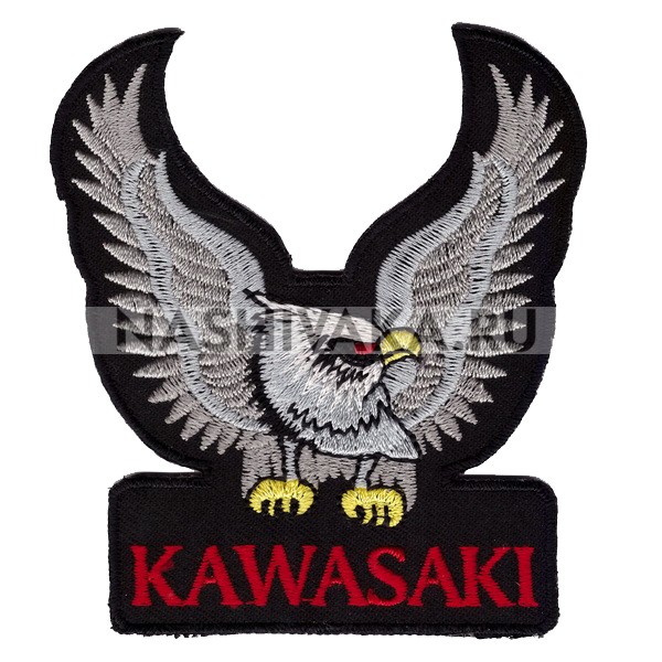 Нашивка Kawasaki - Орел (201271), 90х80мм