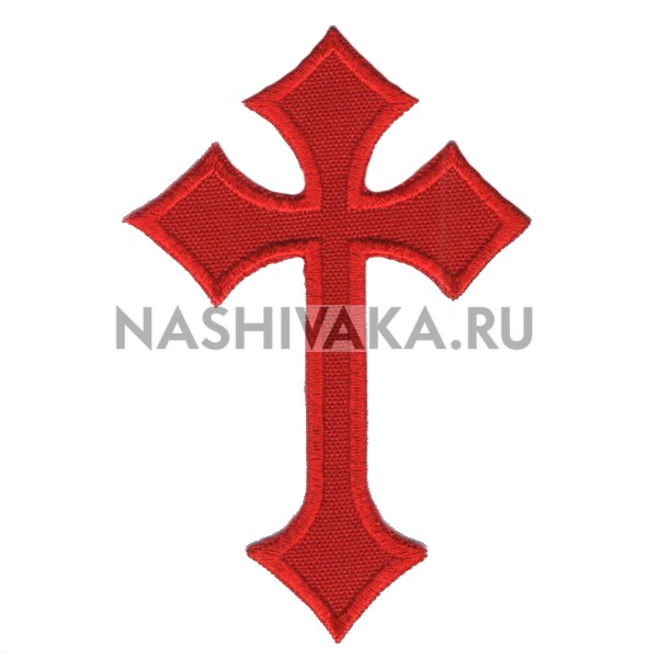 Нашивка Крест красный (202419), 100х65мм