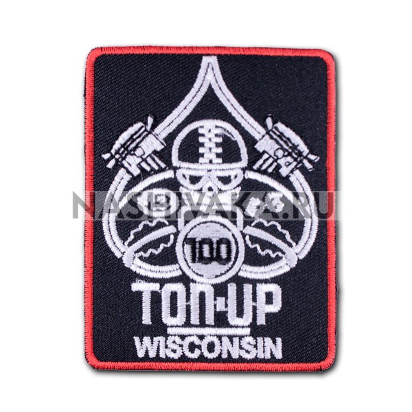 Нашивка 100 Ton - Up Wisconsin (200236), 80х60мм