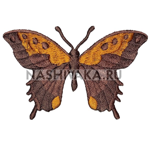 Нашивка Бабочка коричневая (200138), 55х85мм