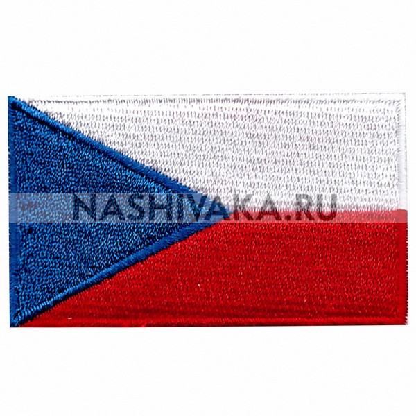 Нашивка Флаг Чехии (201656), 38х64мм