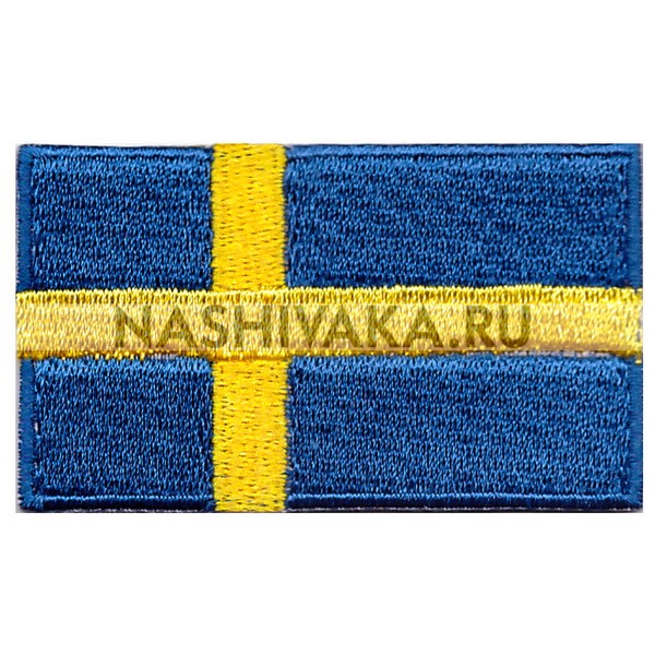 Нашивка Флаг Швеции (201659), 38х64мм