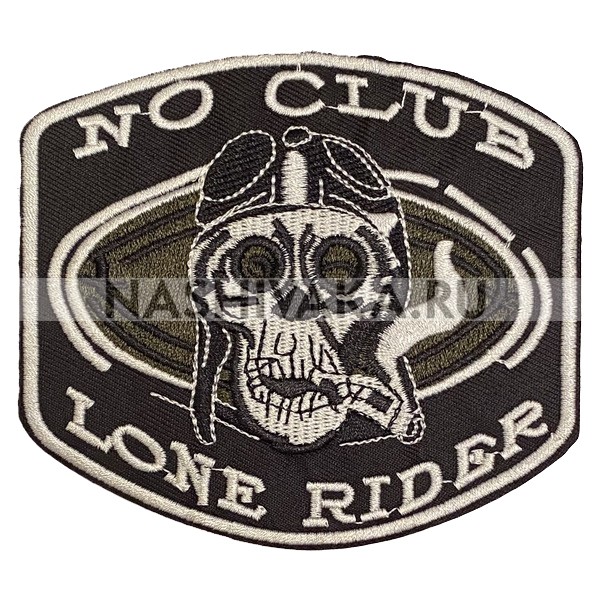 Нашивка No Club Lone Rider (200928), 100х150мм