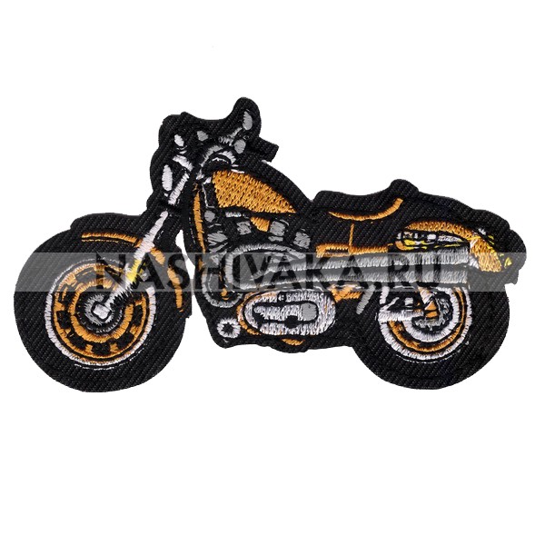 Нашивка Мотоцикл желтый (201561), 60х100мм