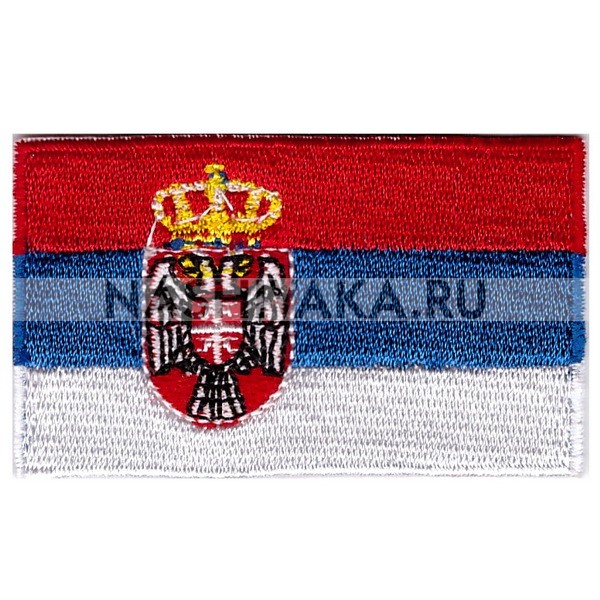Нашивка Флаг Сербии (201662), 38х64мм