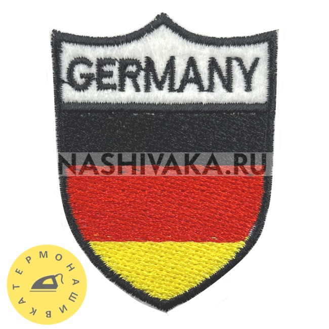 Нашивка Флаг Германии Germany (200505), 60х45мм
