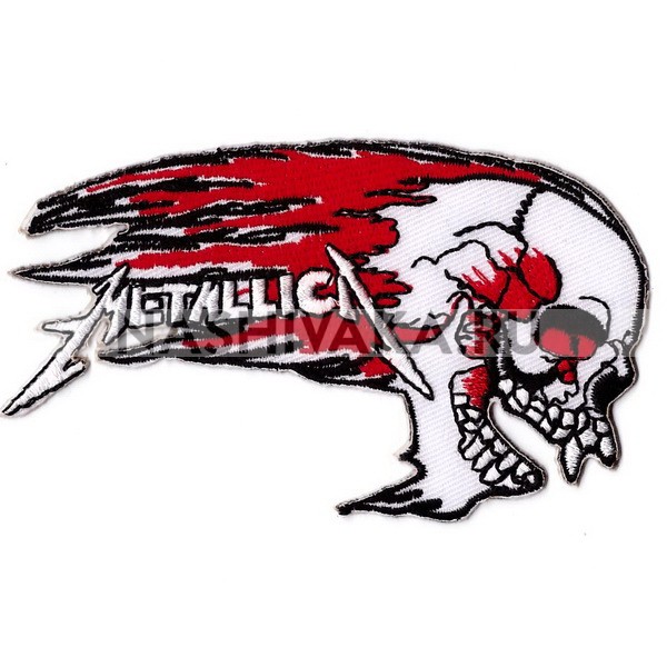 Нашивка Metallica череп (200746), 65х105мм