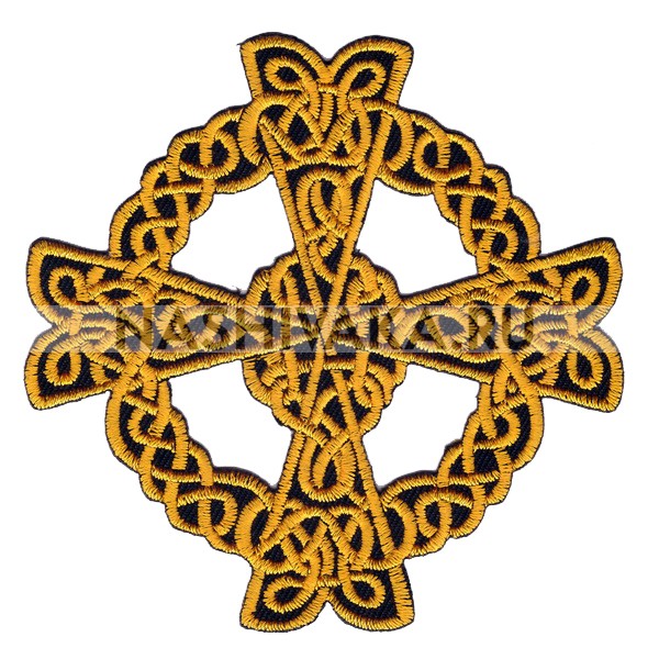 Нашивка Кельтский узор (желтый) (201567), 95х95мм