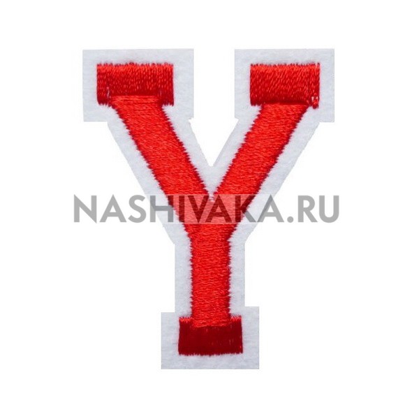 Нашивка Буква "Y" красная (202533), 50х40мм