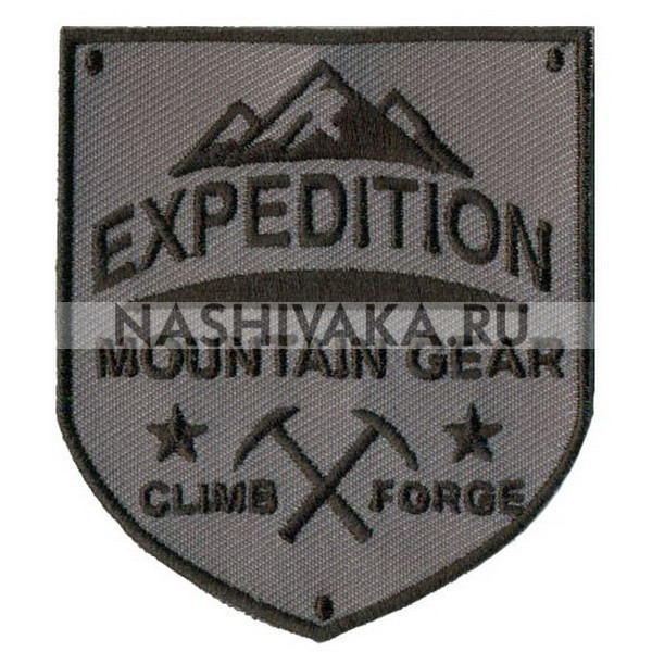 Нашивка Expedition Mountain Gear (серый) 17141185, 68х60мм
