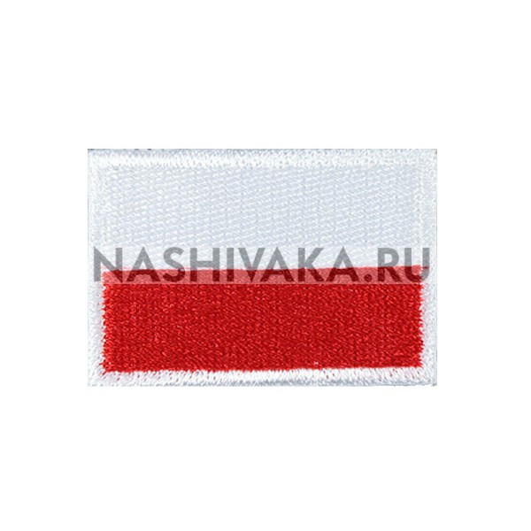 Нашивка Флаг Польши, Индонезии, Монако (200555), 30х45мм