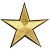Нашивка Звезда золотая (201677), 75х75мм