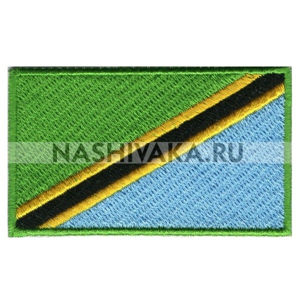 Нашивка Флаг Танзании (202544), 38х64мм