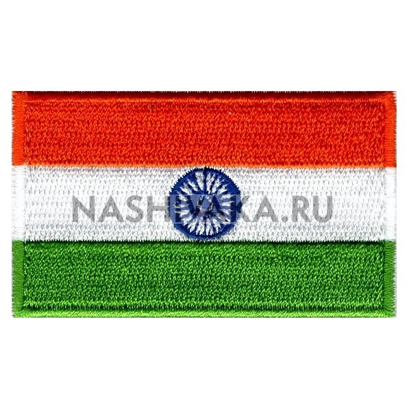 Нашивка Флаг Индии (202545), 38х64мм