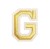 Нашивка Буква "G" золотая (202753), 50х40мм