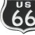 Нашивка Route 66 (200568), 80х75мм