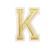 Нашивка Буква "K" золотая (202757), 50х40мм