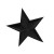 Нашивка Звезда черная (200273), 42х42мм