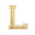 Нашивка Буква "L" золотая (202758), 50х40мм