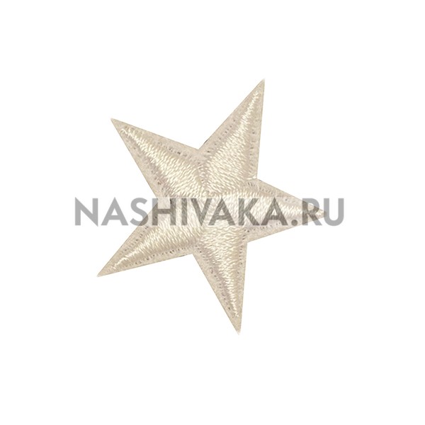 Нашивка Звезда белая (200076), 28х28мм