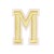 Нашивка Буква "M" золотая (202759), 50х40мм