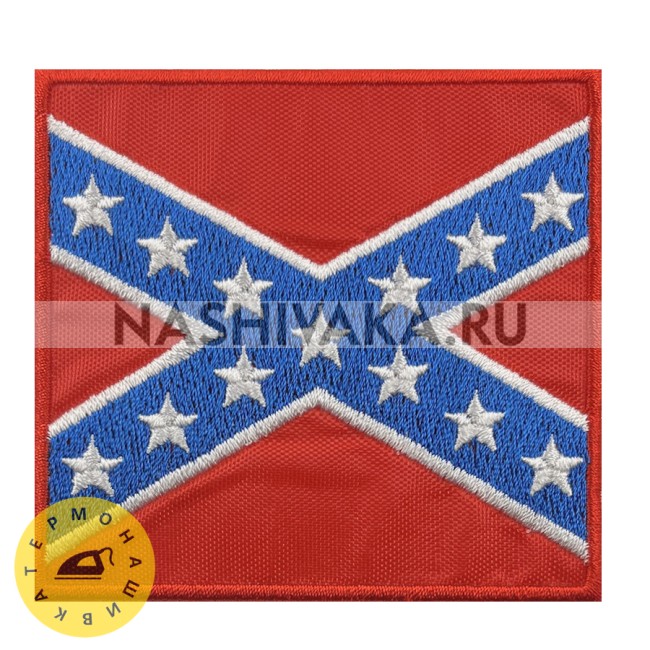 Нашивка Флаг Конфедерации (200360), 72х78мм
