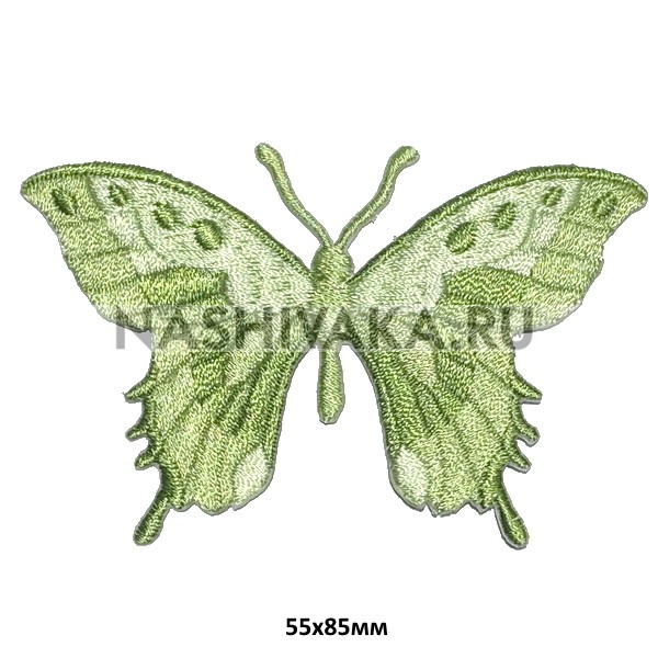 Нашивка Бабочка светло-зеленая (212194), 55х85мм