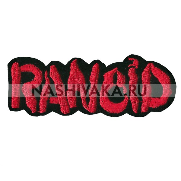 Нашивка Rancid красная (200776), 40х105мм
