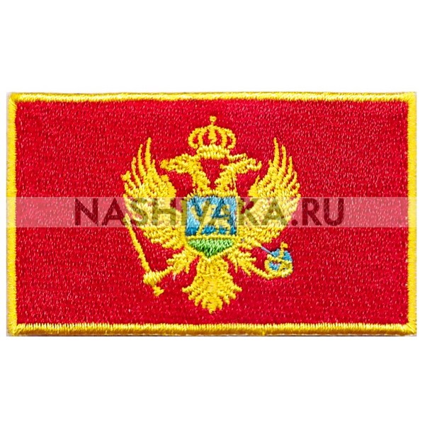 Нашивка Флаг Черногории (201995), 38х64мм
