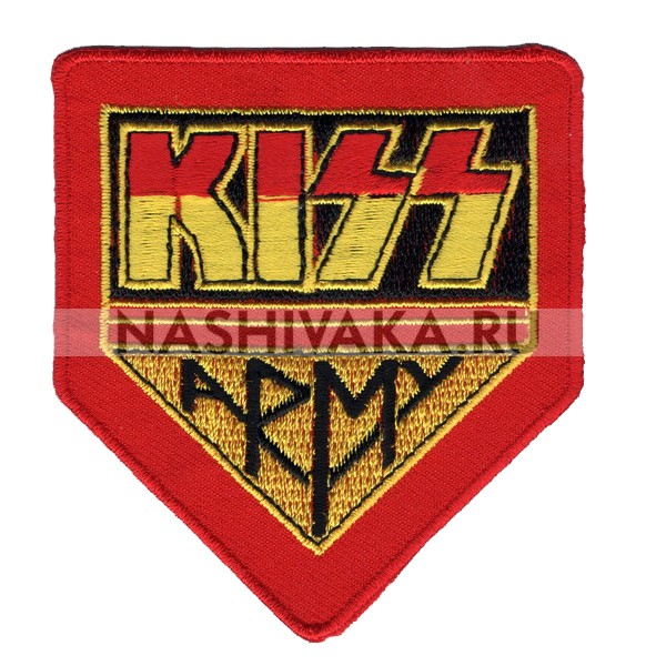 Нашивка Kiss Army (202364), 80х70мм