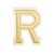 Нашивка Буква "R" золотая (202764), 50х40мм